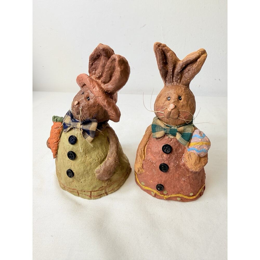 Paper Mache/ Resin Easter Rabbits Decor - Picture 4 of 7